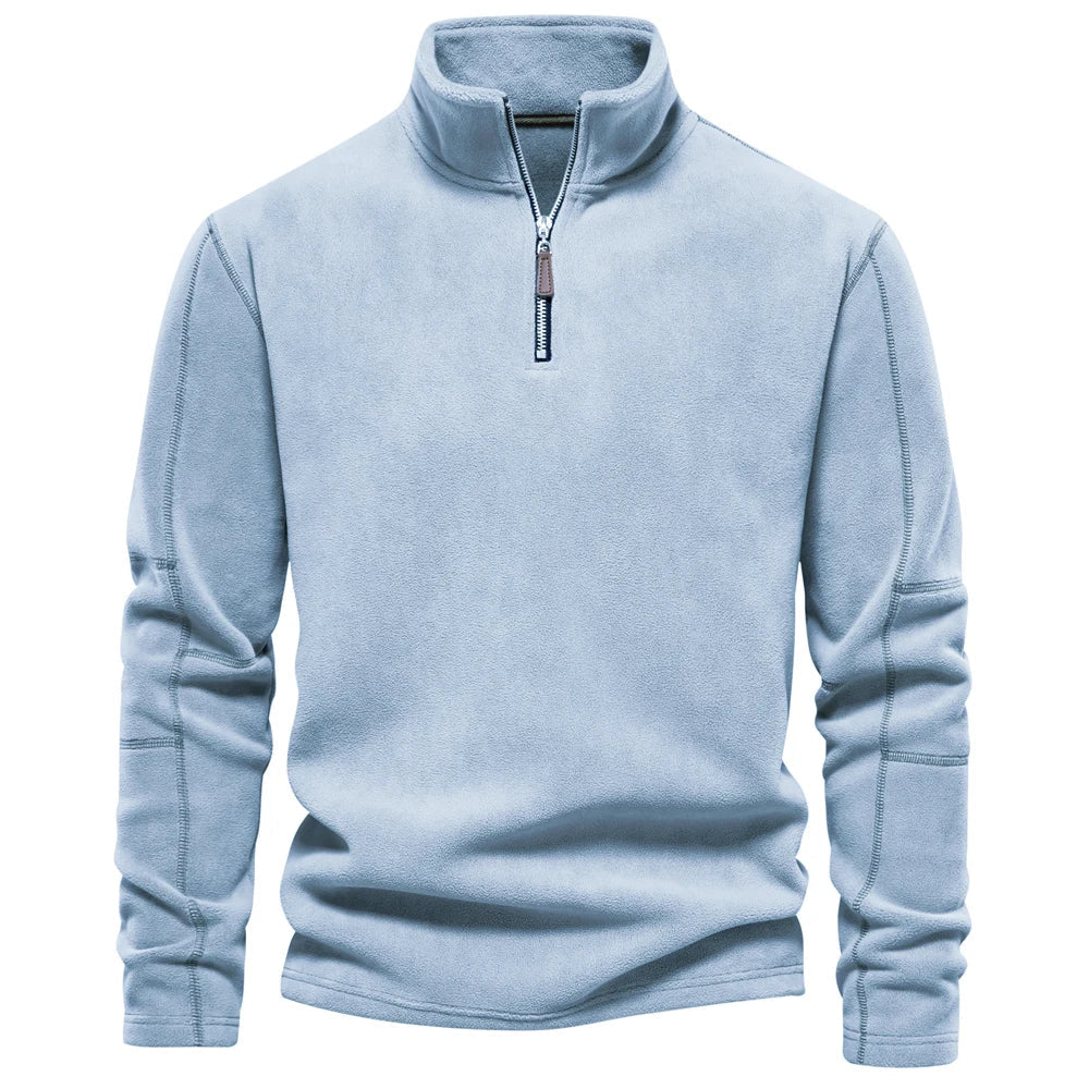 Herman | Cosy fleece jumper for men - Light blue / S