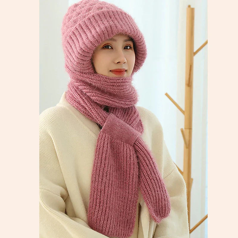 Lizza | hat and cosy scarf - Pink