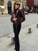 Janina - Stylish leather jacket for women - S