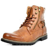 Kakui | Constable lace-up leather boots - Copper brown / 38
