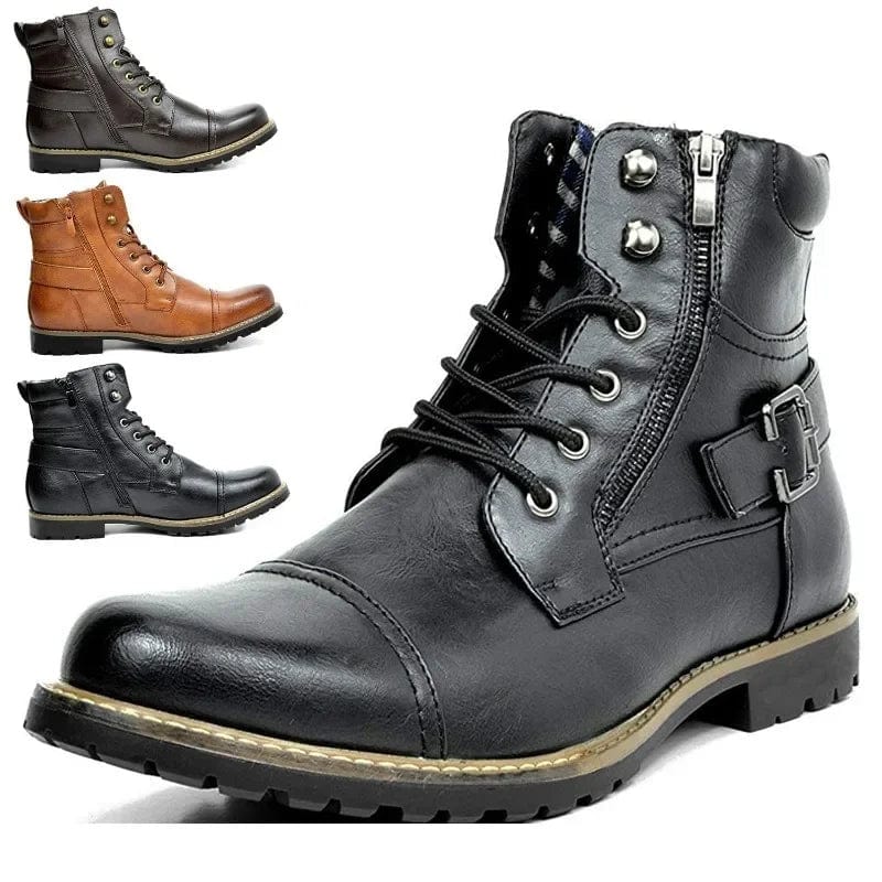 Kakui | Constable lace-up leather boots - Black / 38