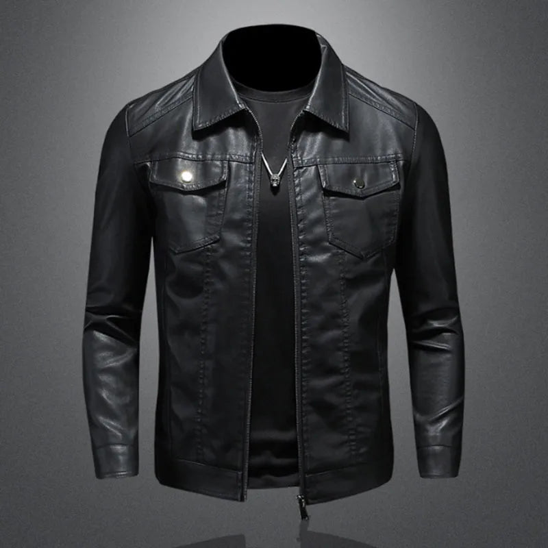 Giovanni | Deluxe Leather Jacket - Black / M