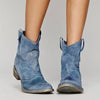 Rina™ | Retro cowboy ankle boots - Boots - Blue / 35