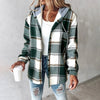 Lina™ | Checked comfort hoodie - Green / S