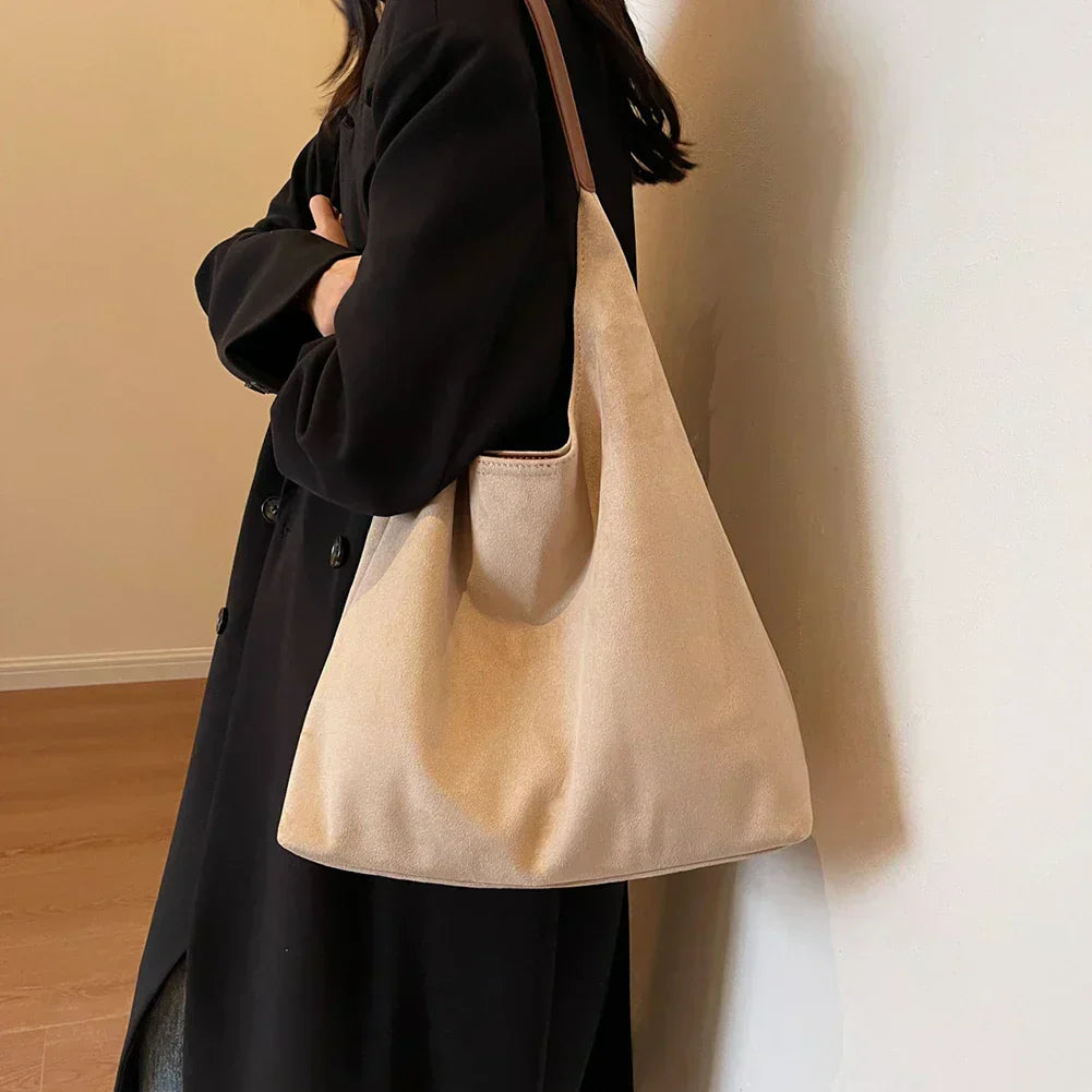 Zerra | elegant suede bag - SM0226 - Brown