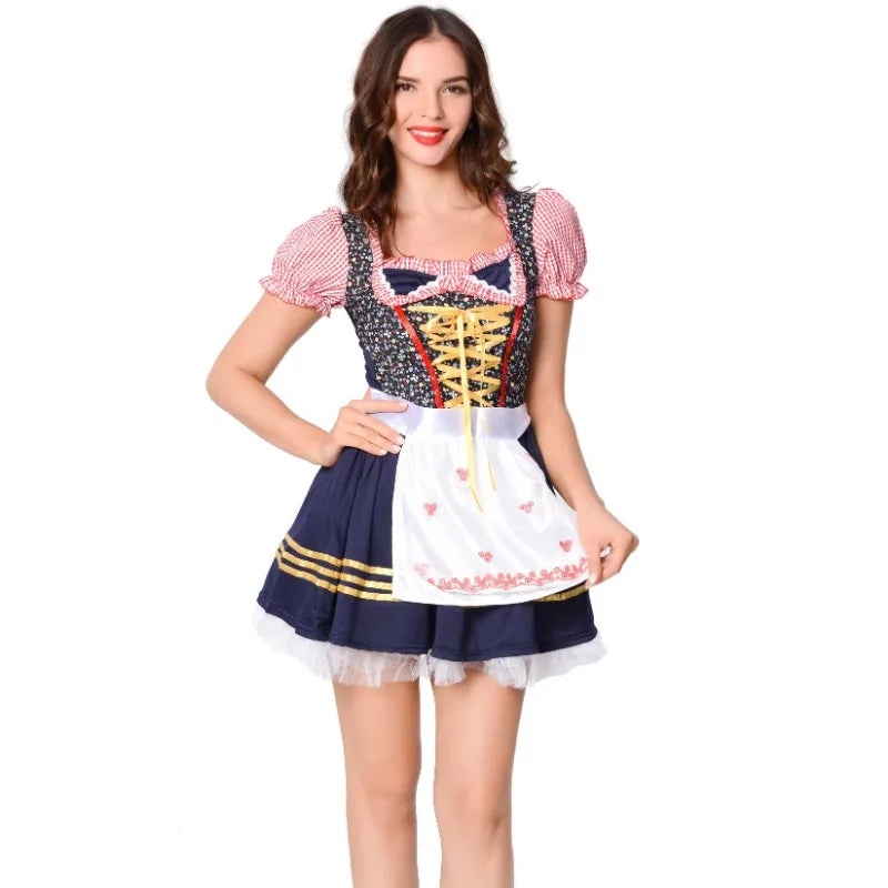 Marlene | Oktoberfest beer girl dress - Blue / S