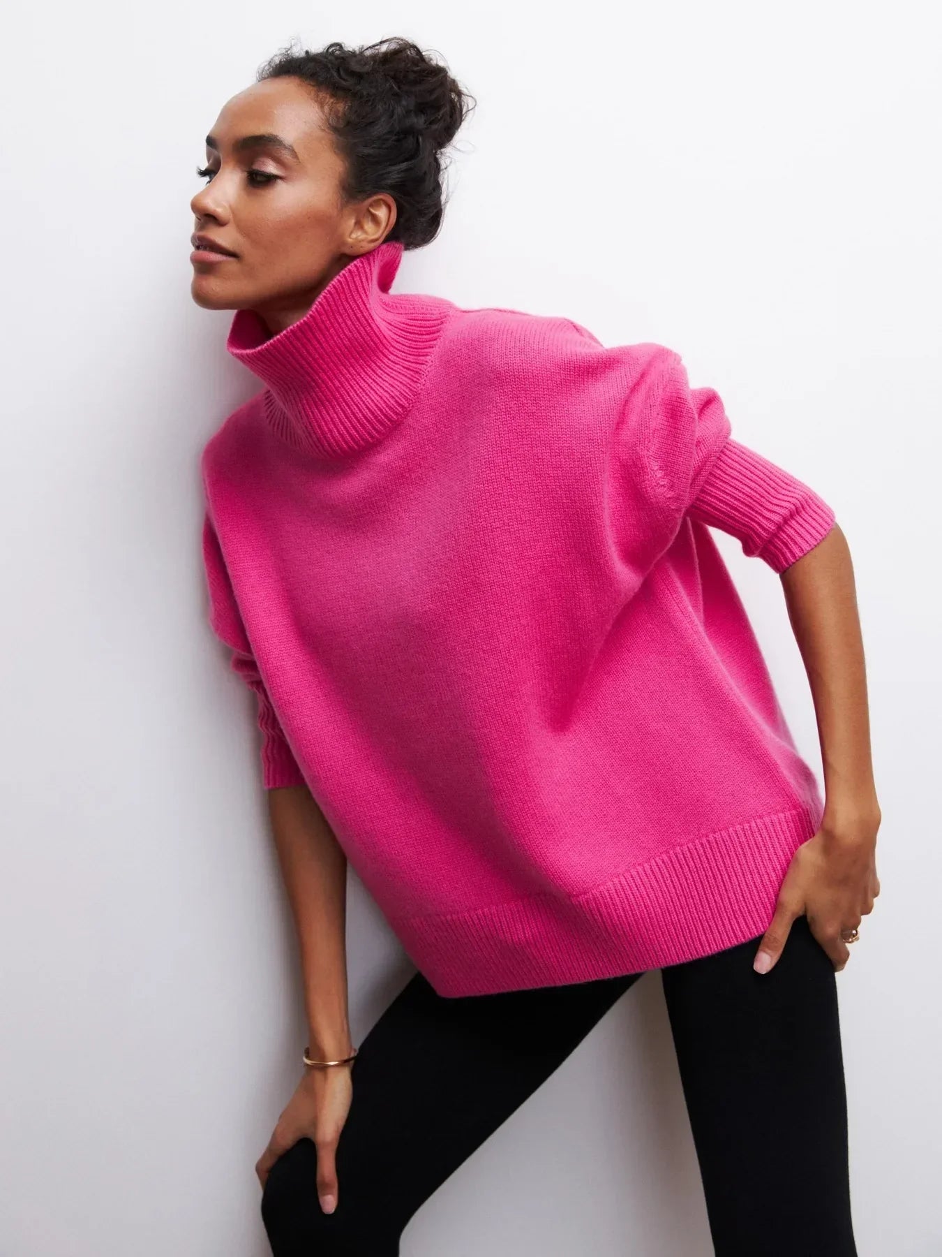 Seraphina™ | Stylish turtleneck jumper for women - klänning - Camel / S