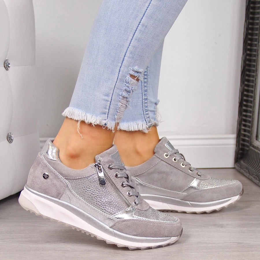 Daria™ - Comfort sneakers with orthopaedic support - Grey / 34