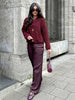 Mira™ - Fashionable cardigan - Wine red / S