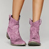 Rina™ | Retro cowboy ankle boots - Boots - Pink / 35