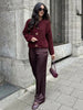 Mira™ - Fashionable cardigan - Wine red / S