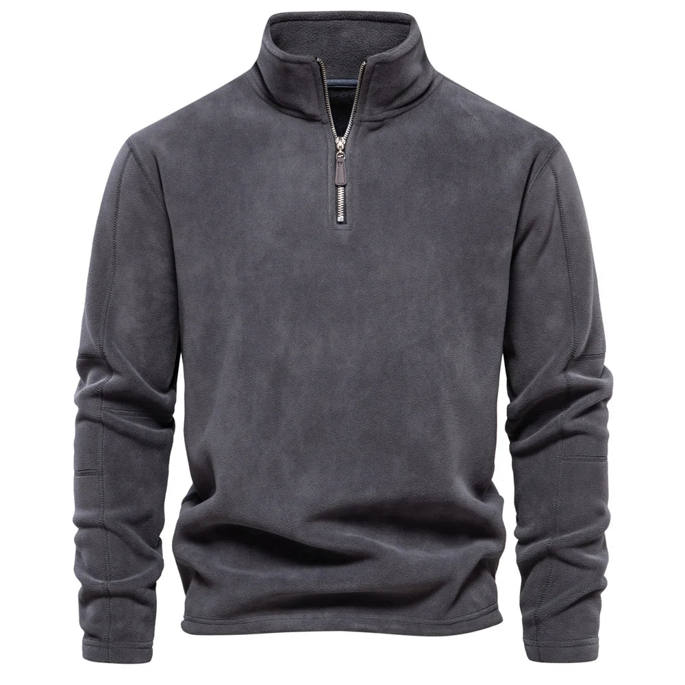 Herman | Cosy fleece pullover for men - Dark grey / S