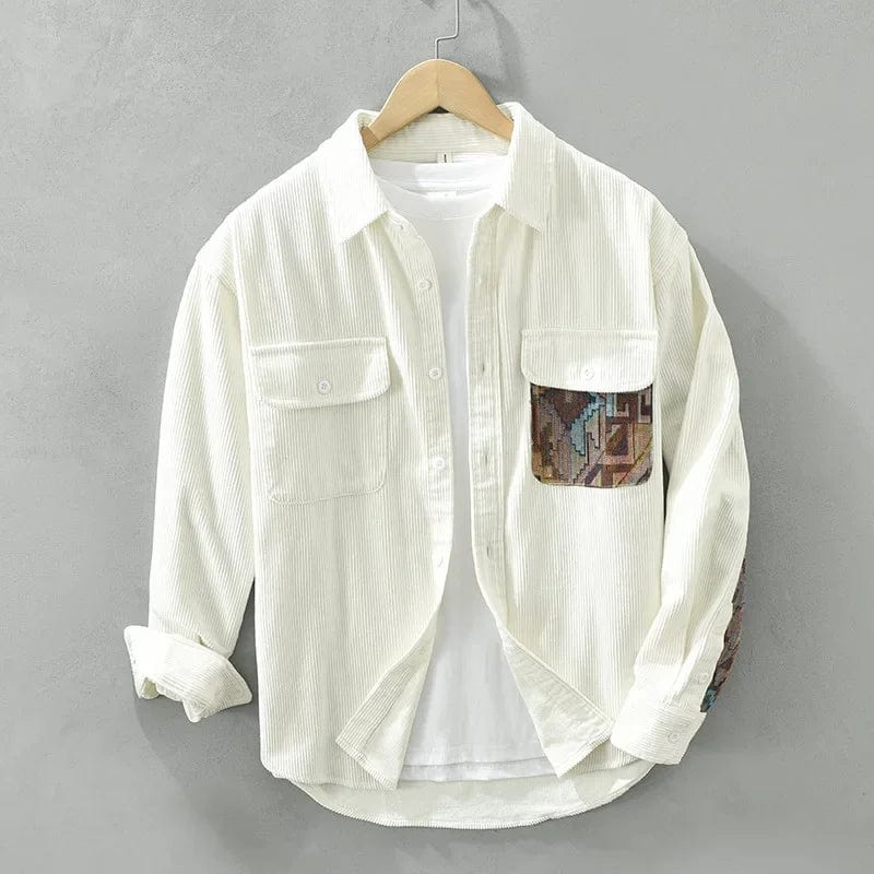 Oskar™ - Modern patchwork shirt - White / M
