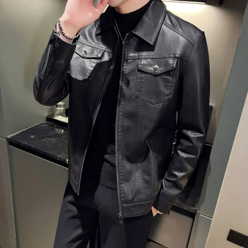 Giovanni | Deluxe Leather Jacket - Black / M