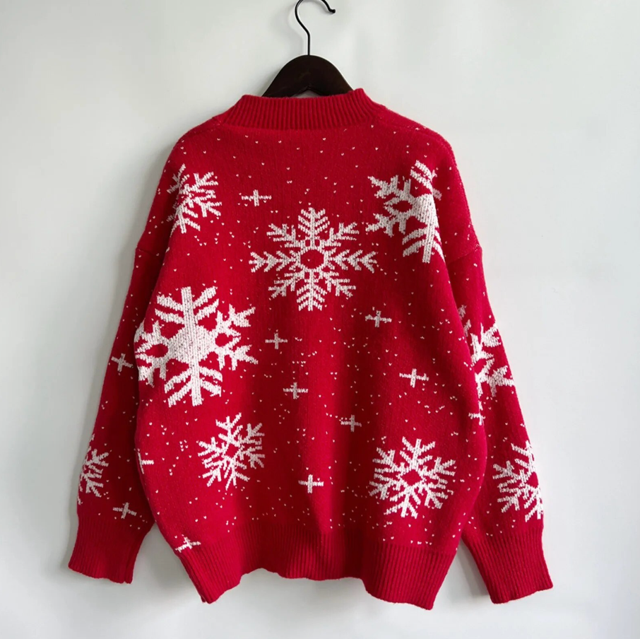 Fiora™ - Cosy Christmas jumper - Red / S