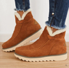 Kyrra™ | fur boots made from soft faux leather - casual, warm, stretchy - woman - Brown / 35