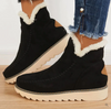 Kyrra™ | fur boots made from soft faux leather - casual, warm, stretchy - woman - Black / 35