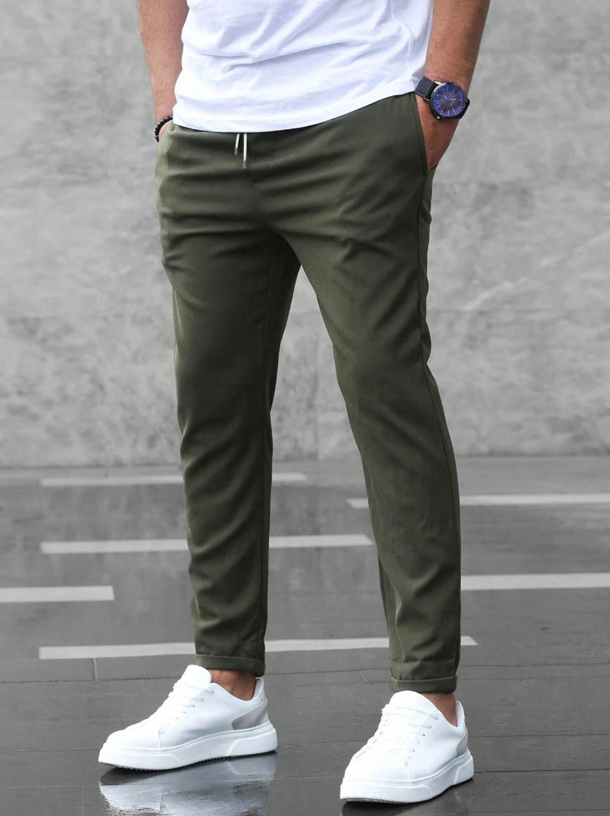 Elian™ | Classic comfort trousers - Herrenhose - Army green / S