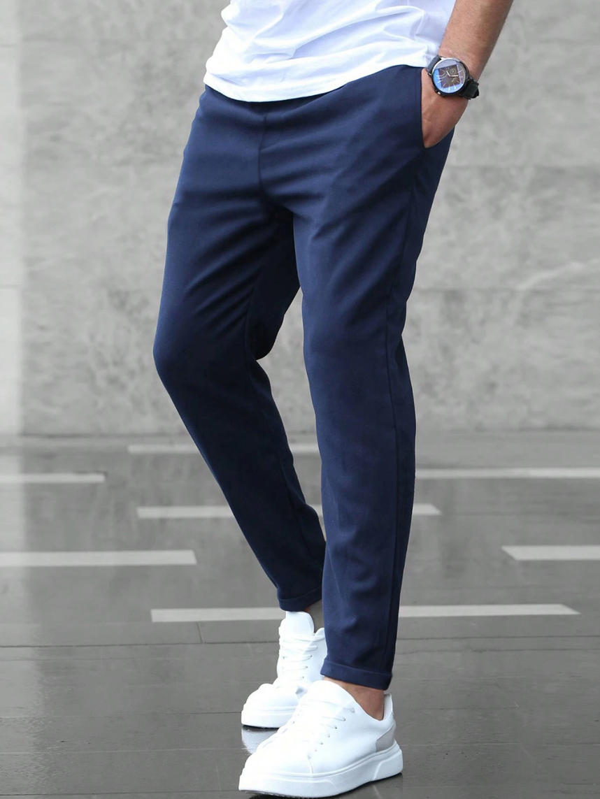 Elian™ | Classic comfort trousers - Herrenhose - Navy blue / S