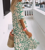 Nadin | Abstract V-Neck Maxi Dress