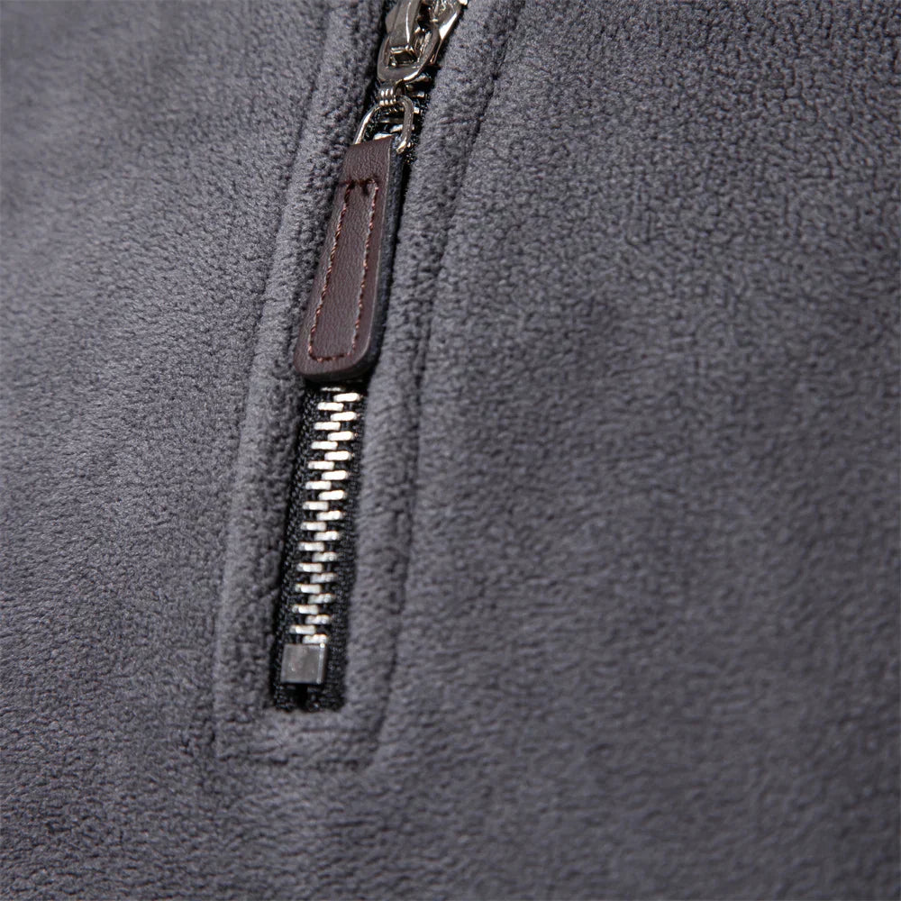 Herman | Cosy fleece jumper for men - Brown / S