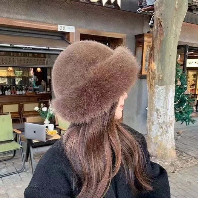 Nelle™ | Elegant fur hat - Light brown