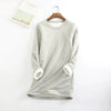 Tina - Comfortable fleece jumper - Sweater - Light grey / S