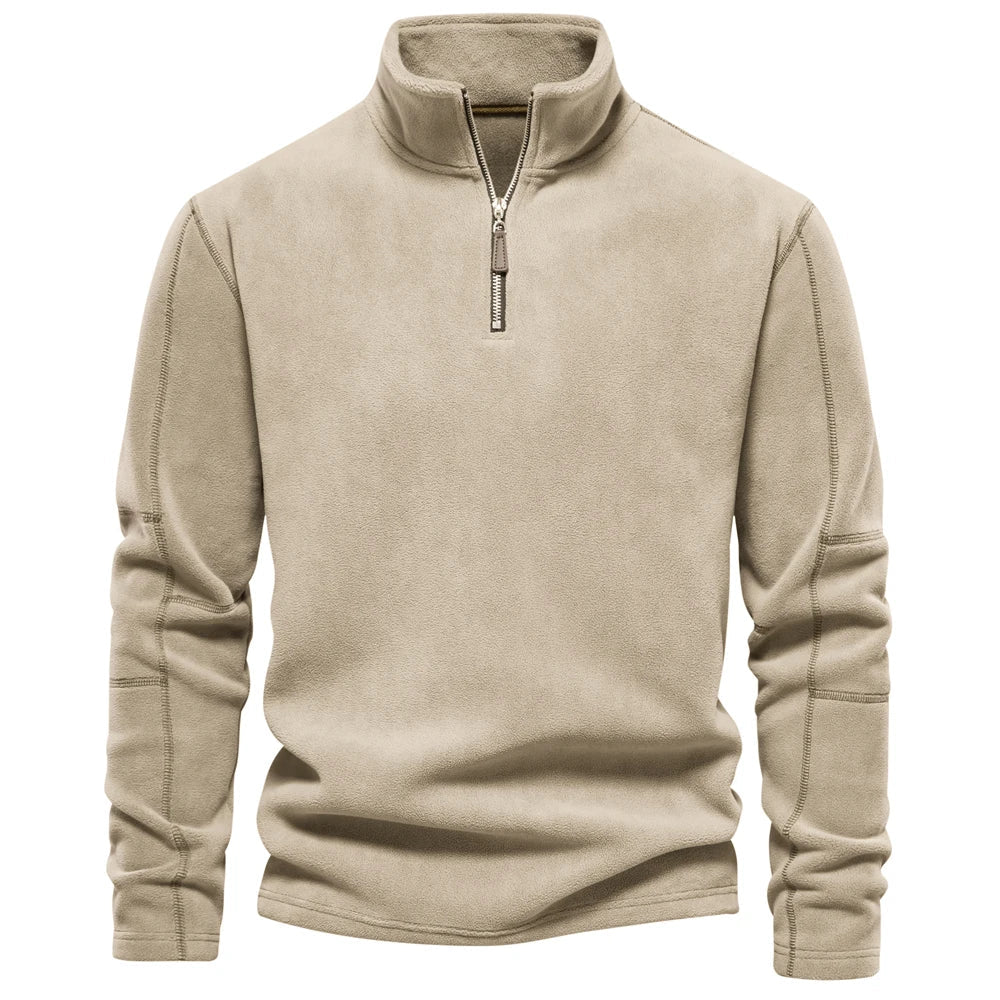 Herman | Cosy fleece jumper for men - Beige / S