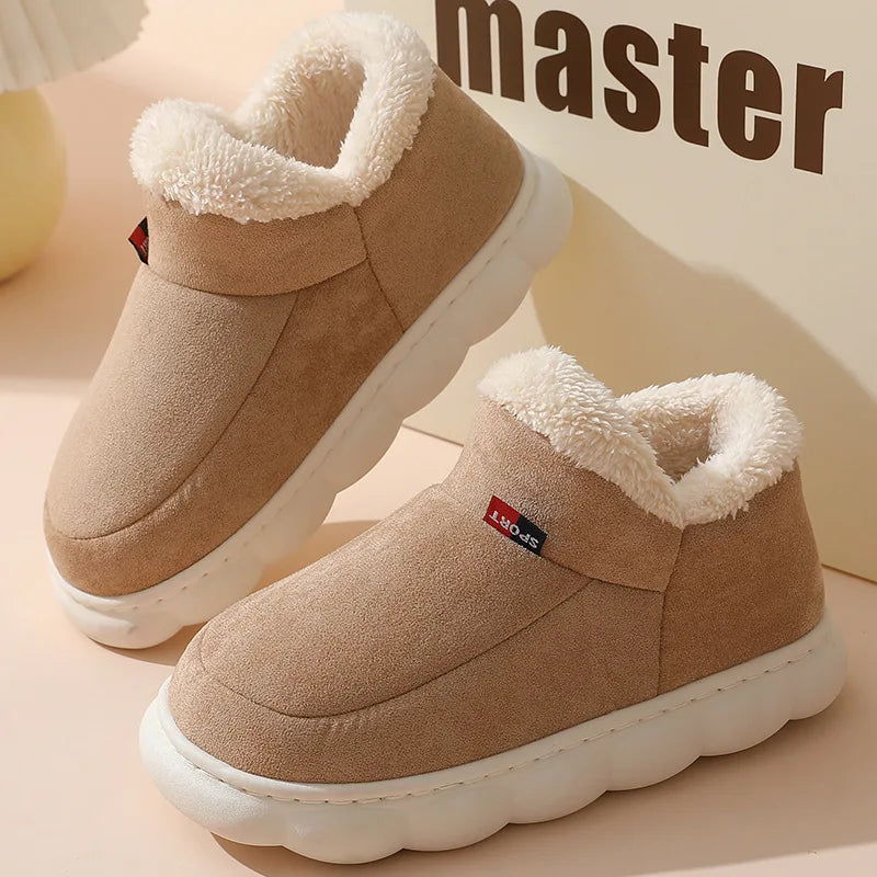 Rene | Stylish winter shoes for indoors and outdoors - Khaki / 36-37