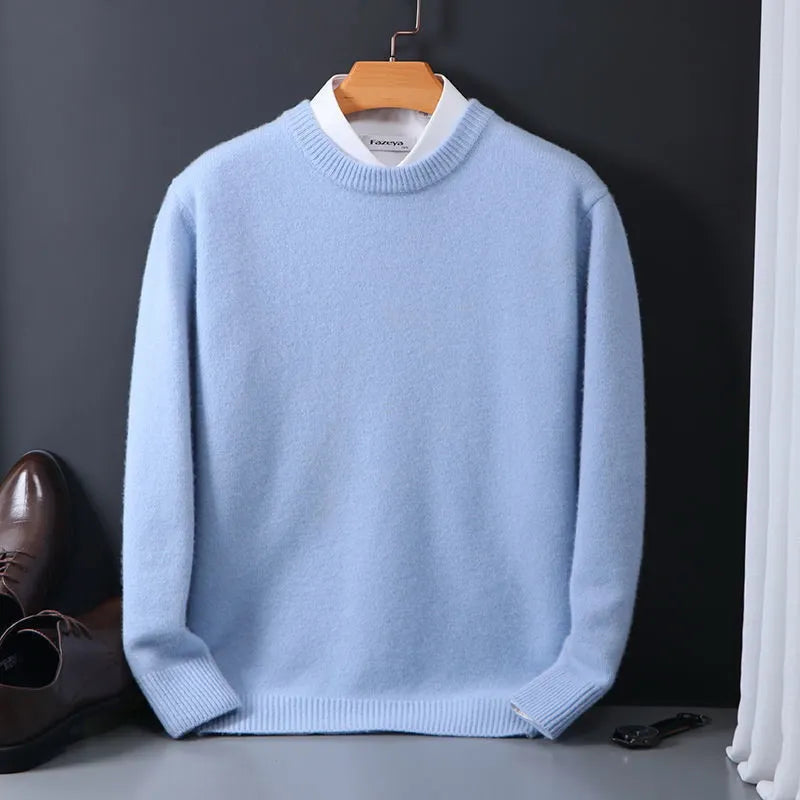 Lukas™ - Comfortable knitted jumper - Light blue / M