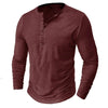 Scott - Button placket long sleeve - Bordeaux red / S