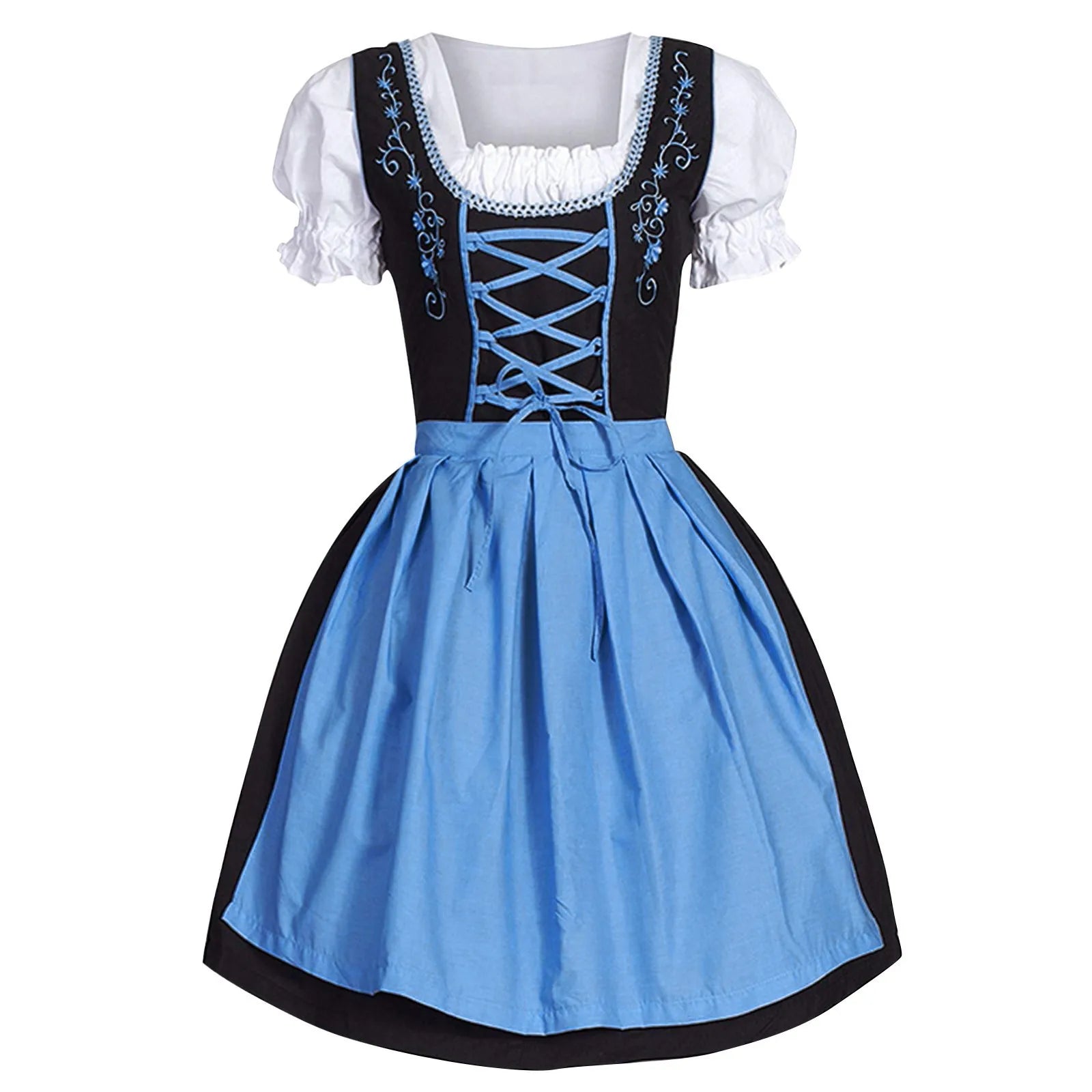 Pink | Oktoberfest beer girl dress - Blue / M
