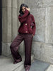 Mira™ - Fashionable cardigan - Wine red / S