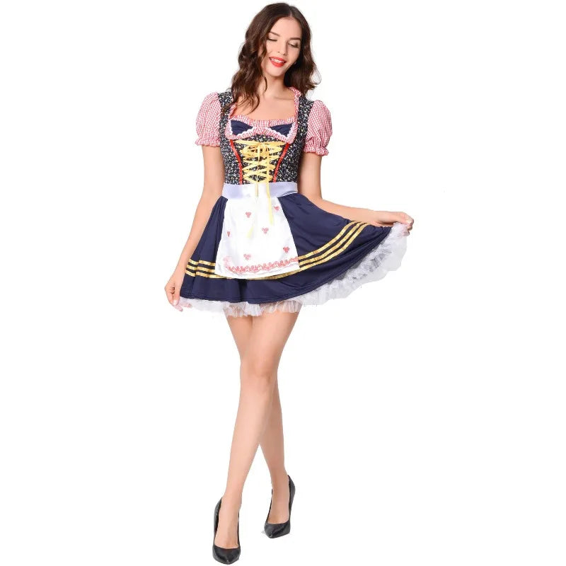 Marlene | Oktoberfest beer girl dress - Blue / S