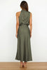 Rochelle | Feminine Satin Dress with Halter Neckline