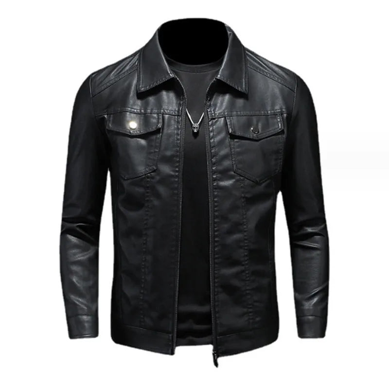 Giovanni | Deluxe Leather Jacket - Black / M