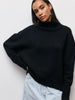 Seraphina™ | Stylish turtleneck jumper for women - klänning - Black / S