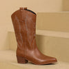 Regina | Stylish cowboy boots for women - Ivory / 36