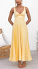 Selena | Elegant Pleated V-Neck Maxi Dress