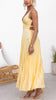 Selena | Elegant Pleated V-Neck Maxi Dress