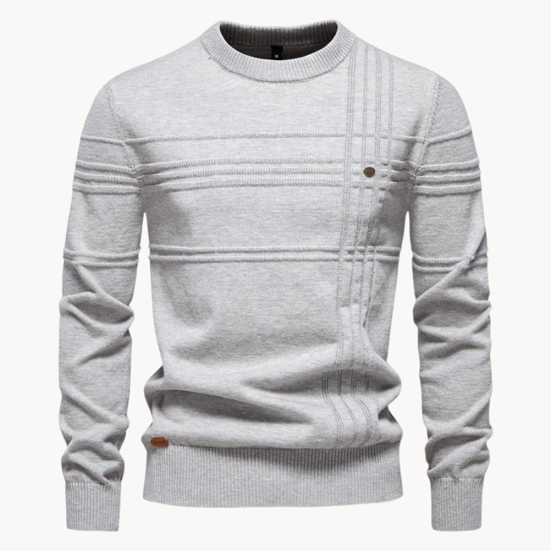 Herwin™ | Timeless jumper with an elegant design and high quality - Light grey / S