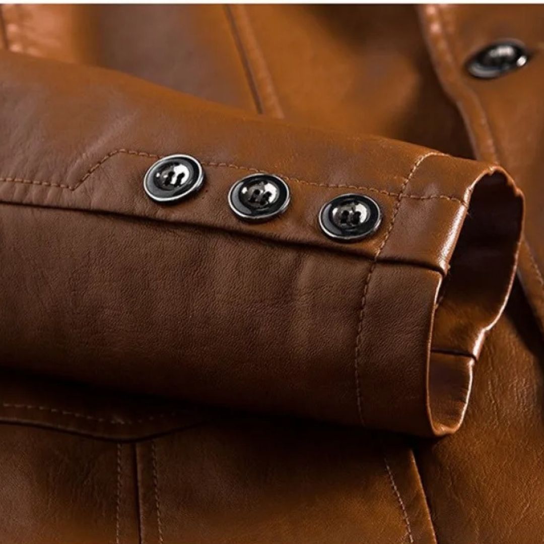 WildRider™ | Stylish leather jacket for men - Black / M