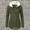 Lotta™ | Cosy sherpa hoodie for cold days - army green / S