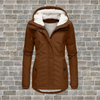 Lotta™ | Cosy sherpa hoodie for cold days - brown / S