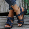 Jovi | Women's Flat Sandals with Ruffled Flower