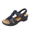 Jovi | Women's Flat Sandals with Ruffled Flower