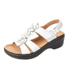 Jovi | Women's Flat Sandals with Ruffled Flower