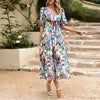 Janella | Elegant Midi Dress with V-Neck