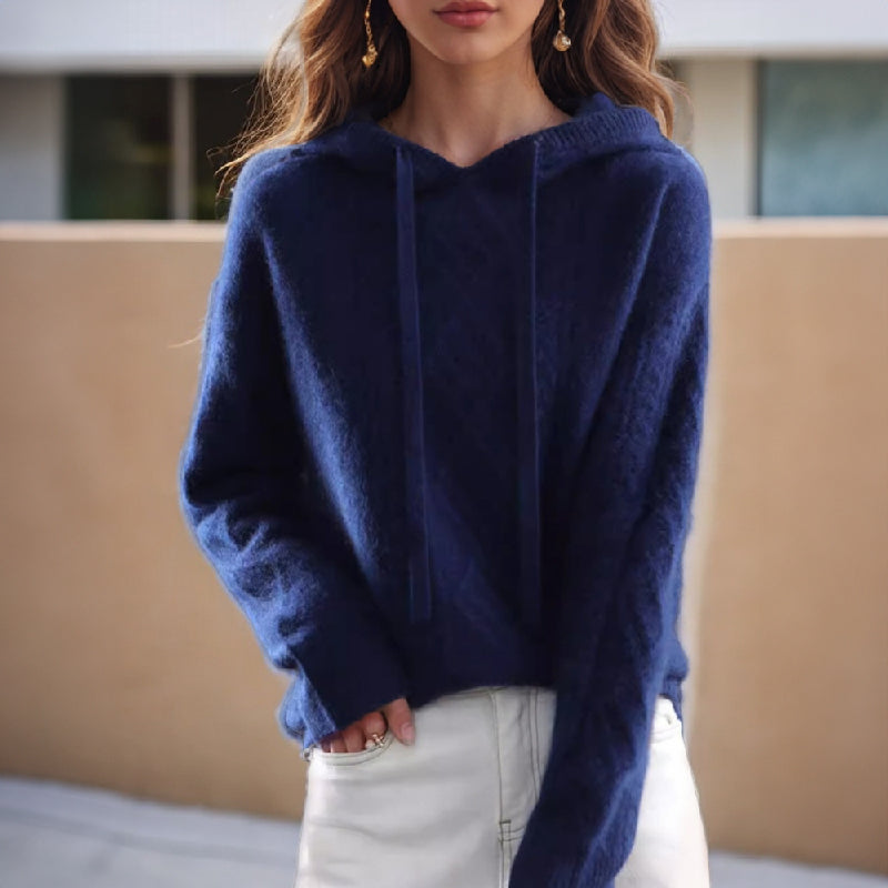 Nina | Hoodie douillet - Blue / XS