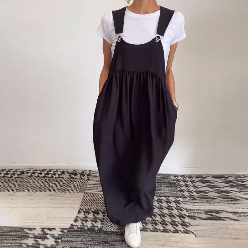 Molly | Casual Solid Colour Dress with Suspenders